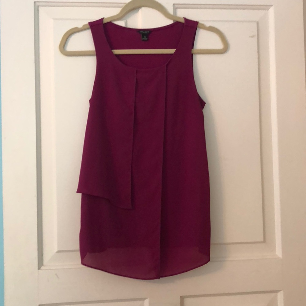 Sleeveless Ann Taylor Magenta Blouse